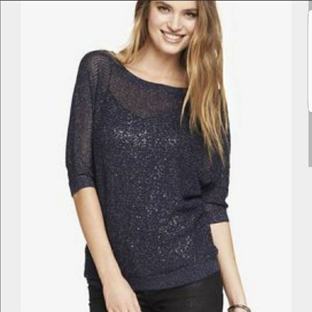 ✨ Apt 9 Black & Gold Open Stitch Dolman Pullover ✨